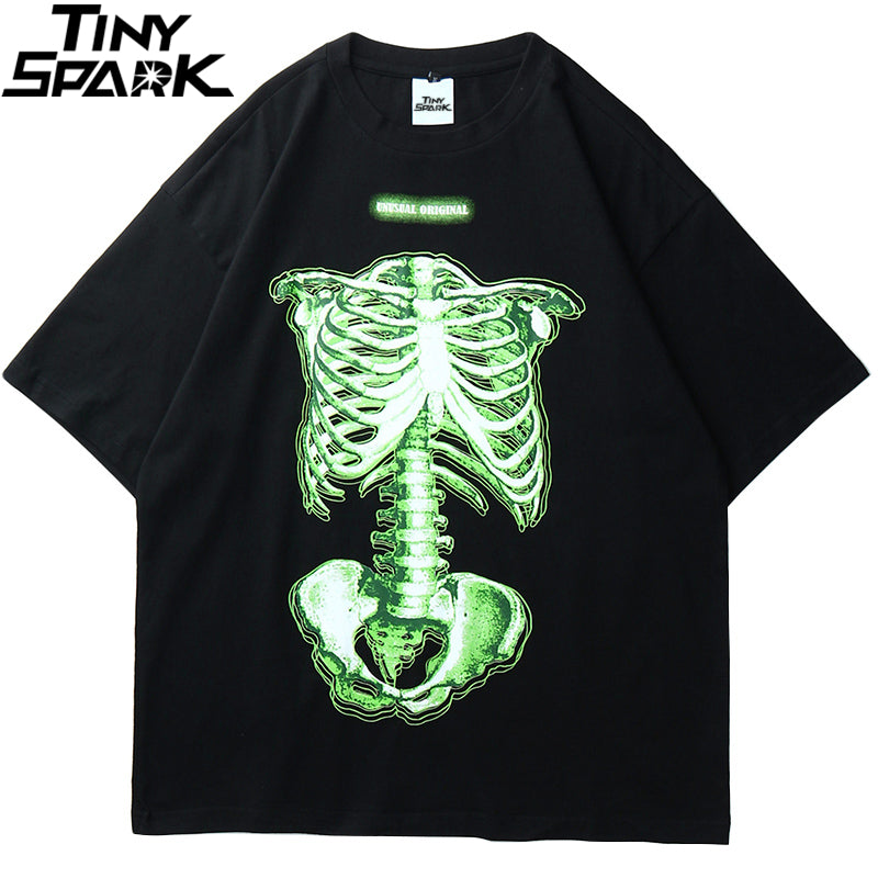 Green Creepy Skeleton Tshirts